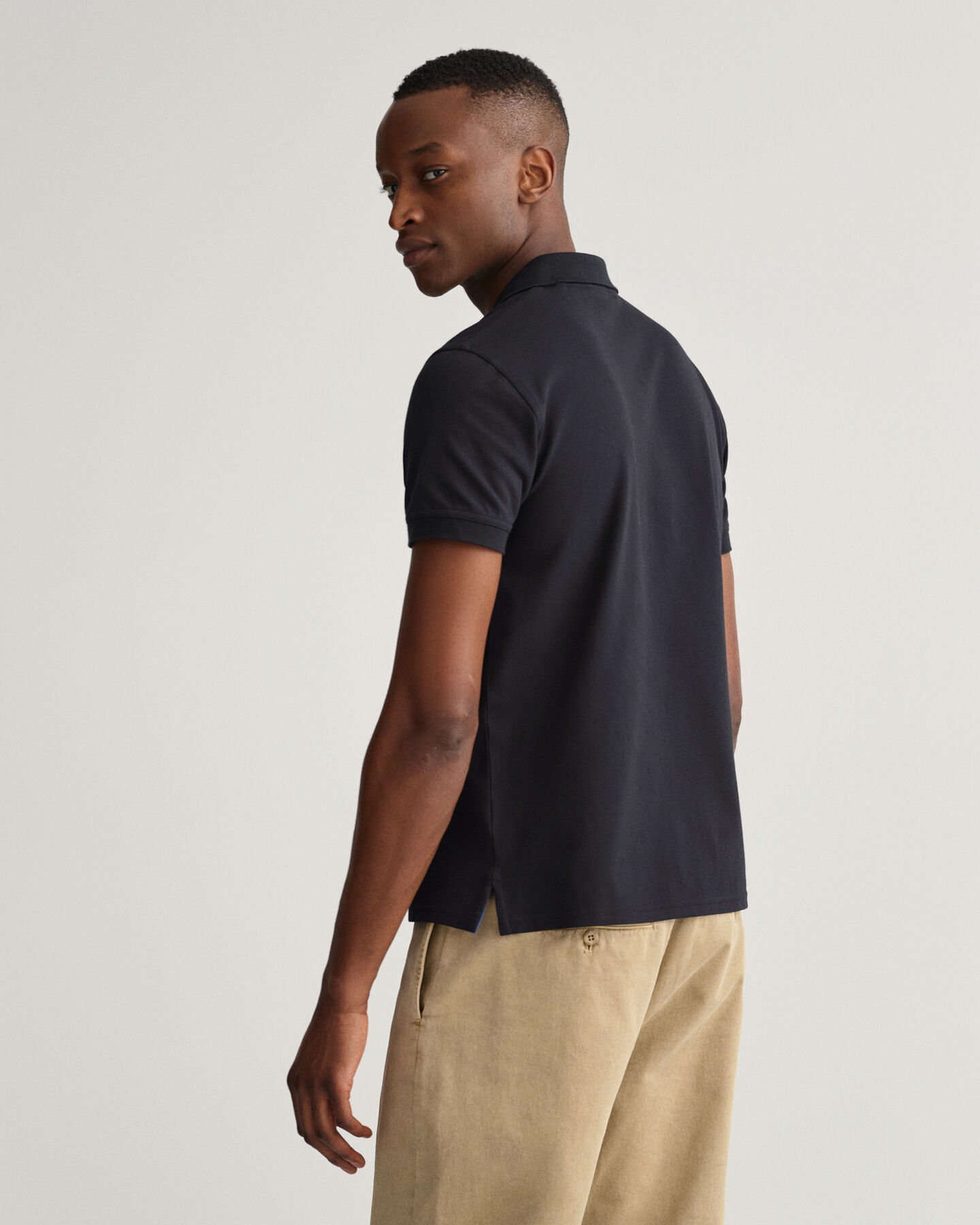 Contrast Collar Piqué Rugger