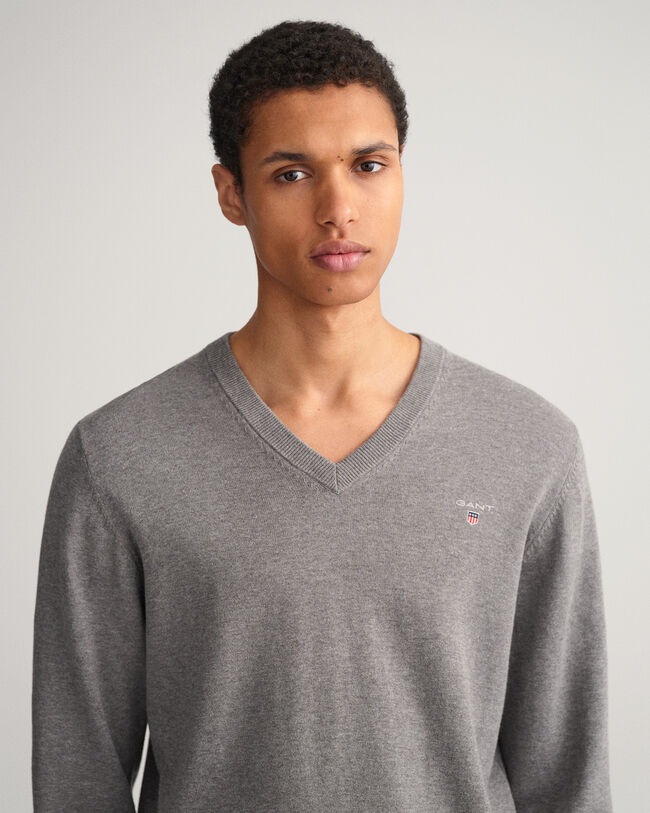 Classic Cotton V-Neck Sweater