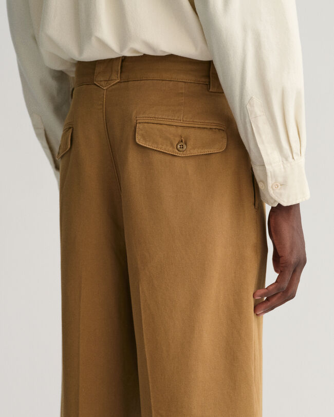 Pleated Twill Chinos