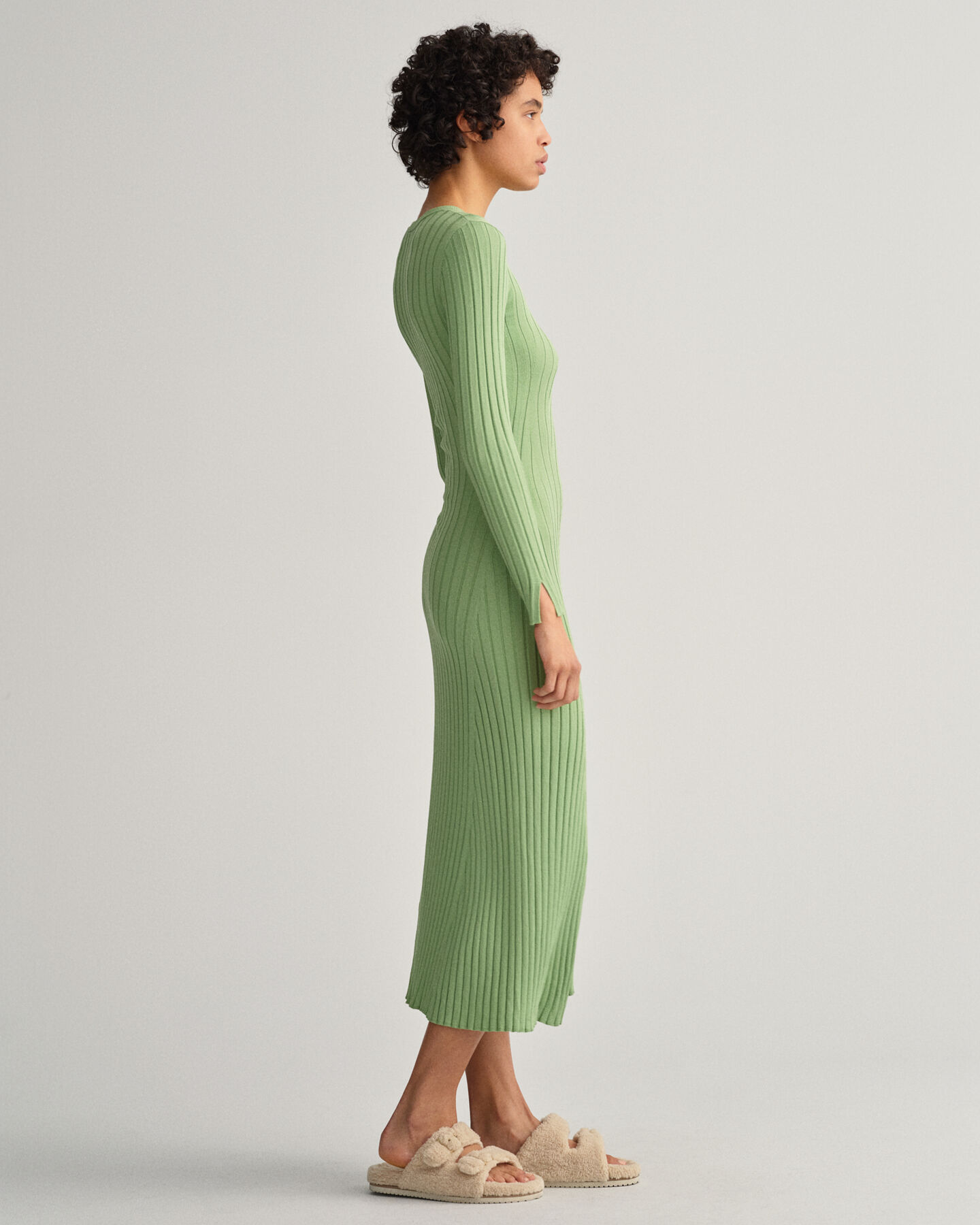 Ribbed Crew Neck Dress