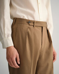 Wide Leg Flannel Suit Pants