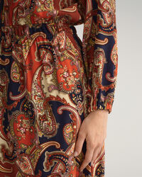 Paisley Boatneck Dress