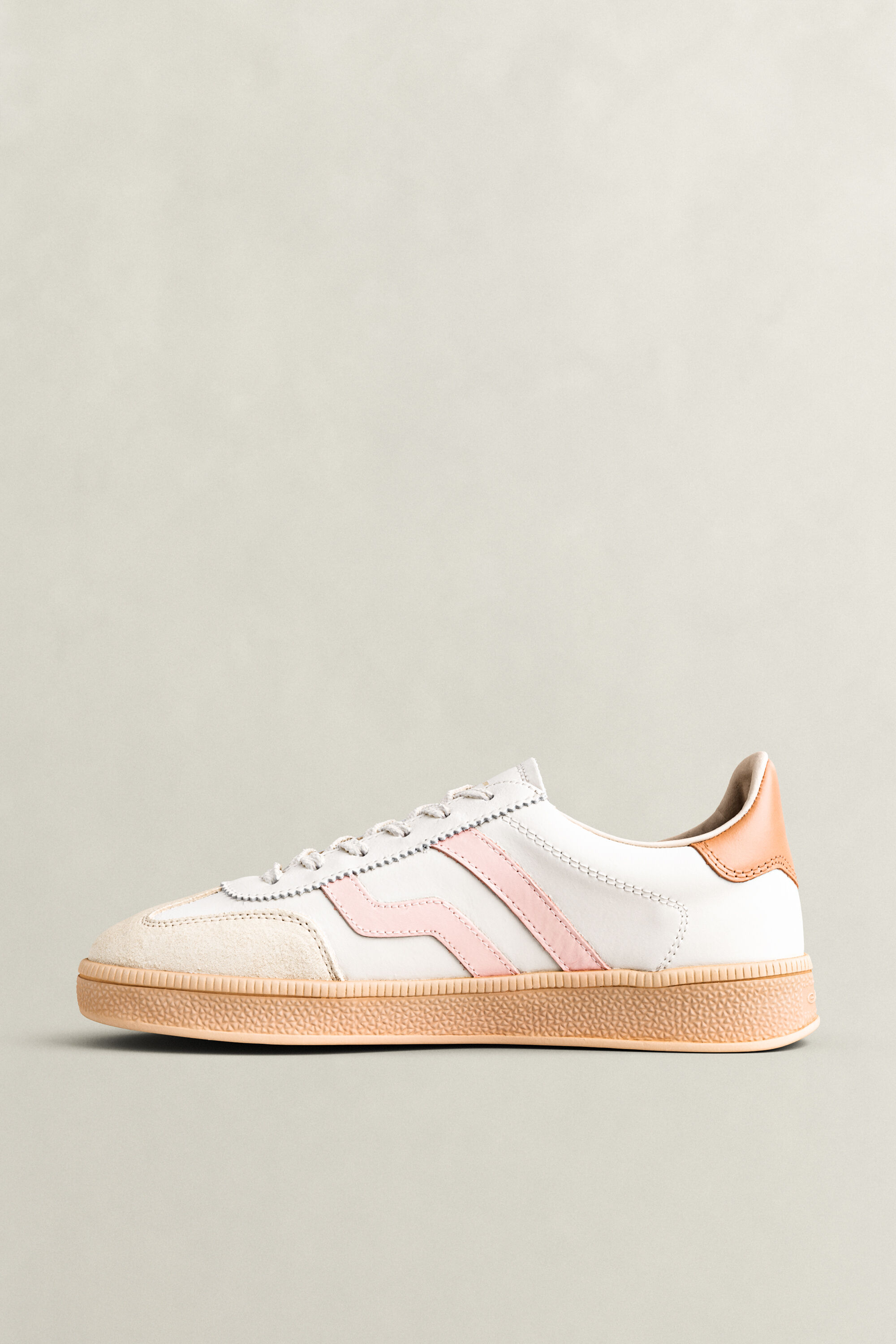 Cuzima Leather Sneakers — APRICOT PINK