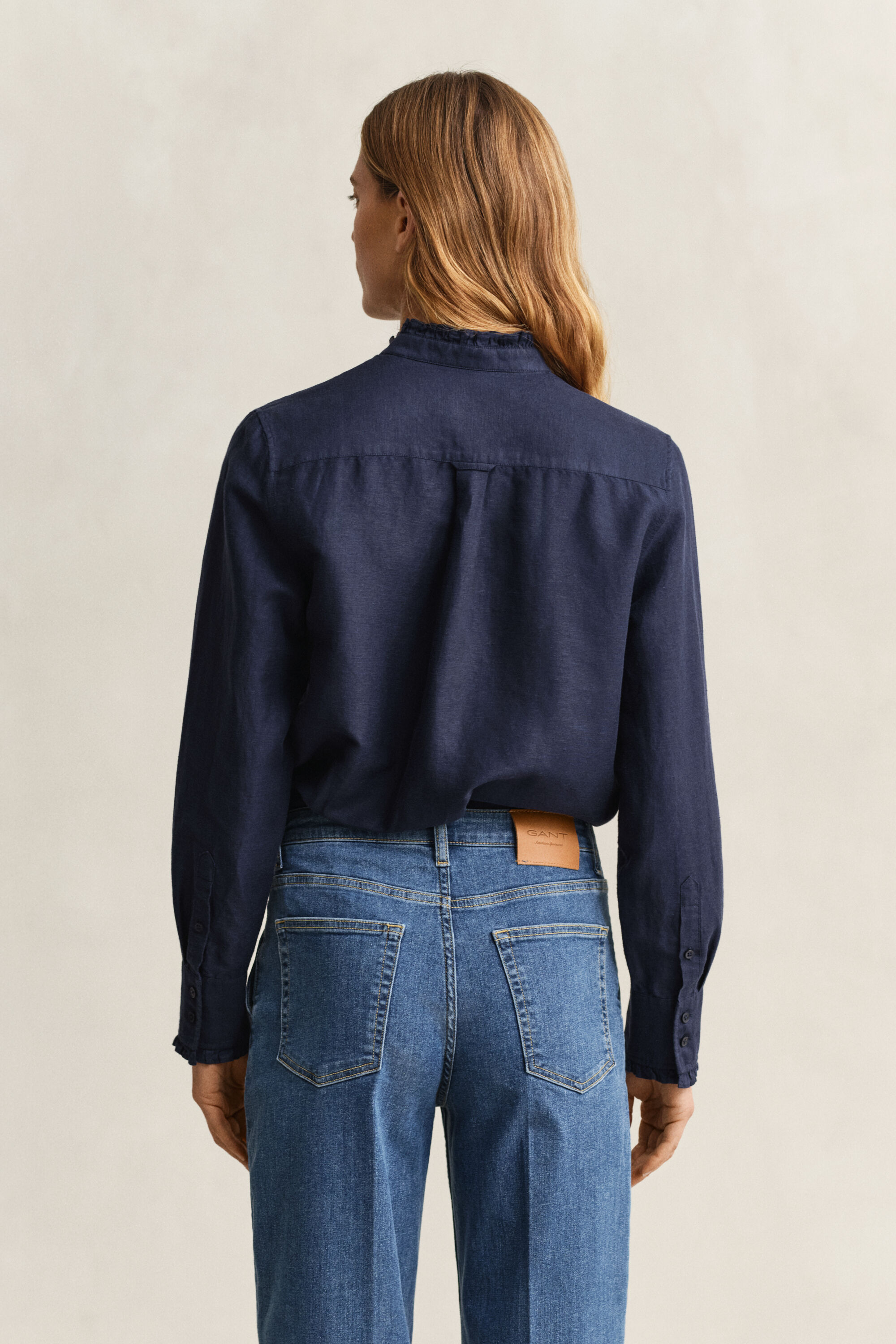 Frilly Linen Blend Blouse