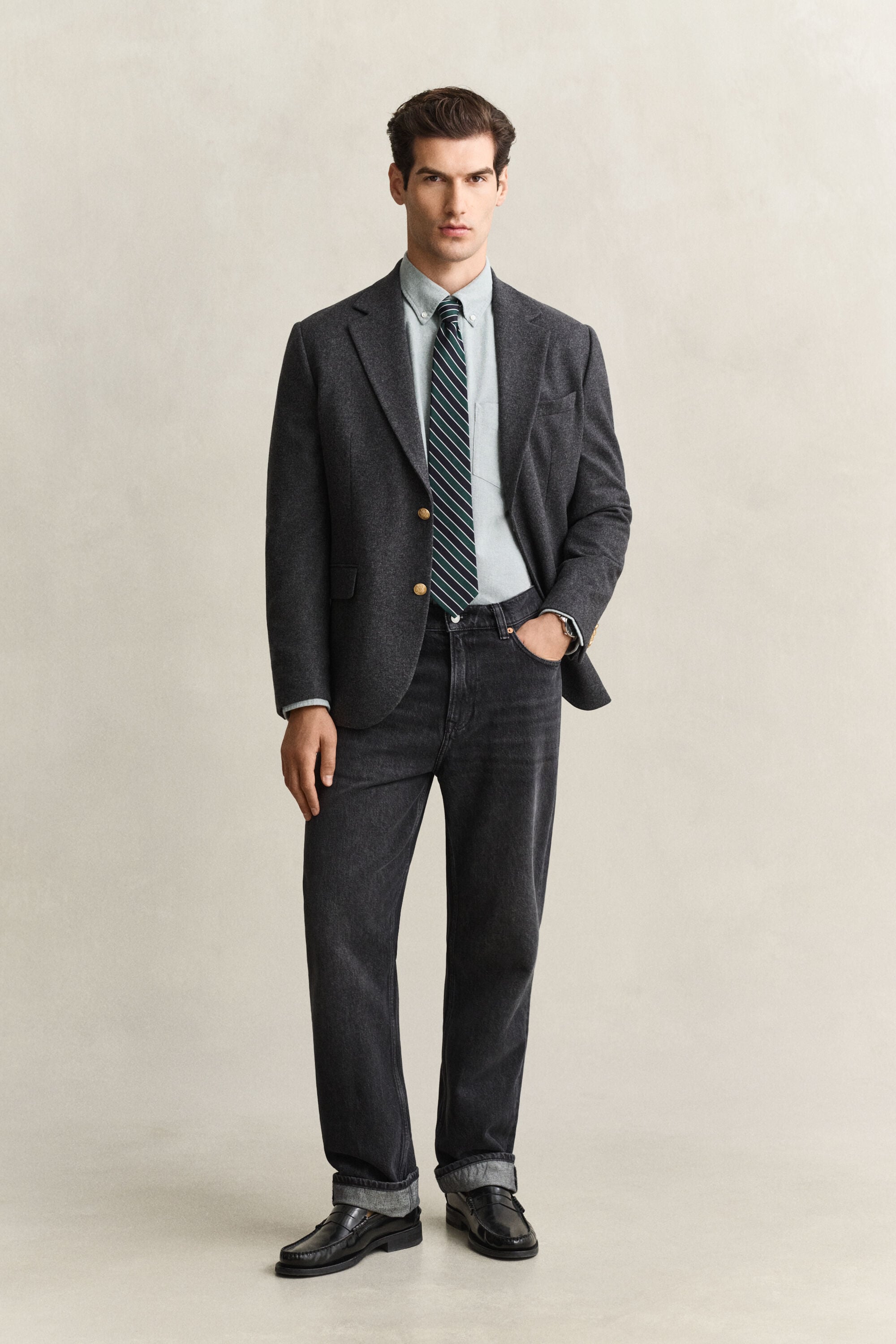 Brushed Oxford Shirt — DARK EMERALD