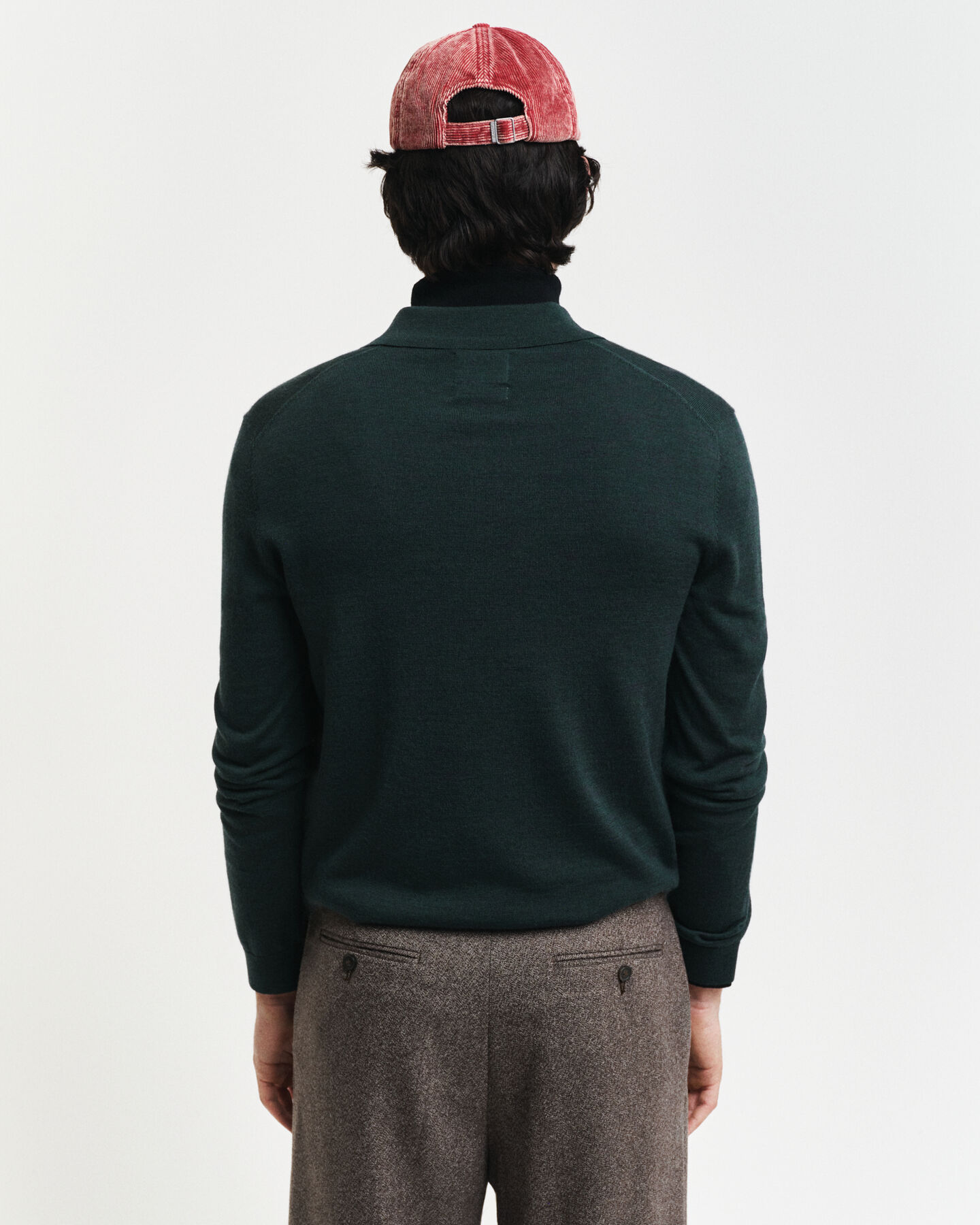 Extra Fine Merino Wool Polo Sweater