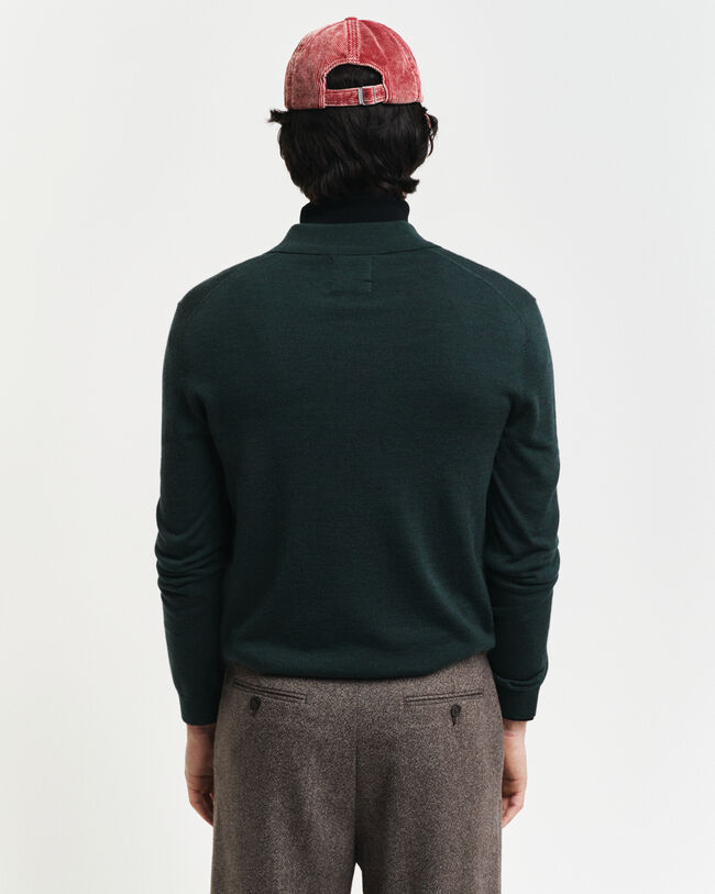 Extra Fine Merino Wool Polo Sweater