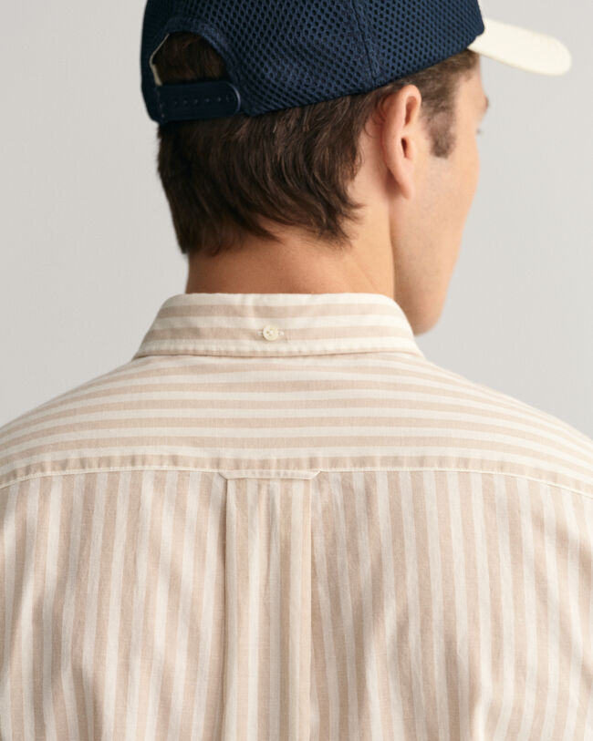 Regular Fit Striped Cotton Linen Shirt