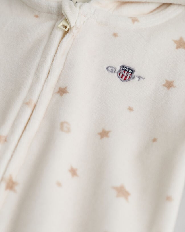 Baby Printed Velour One-Piece