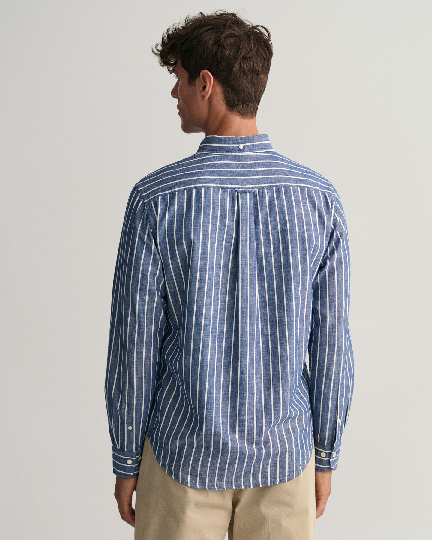 Regular Fit Stripe Chambray Shirt