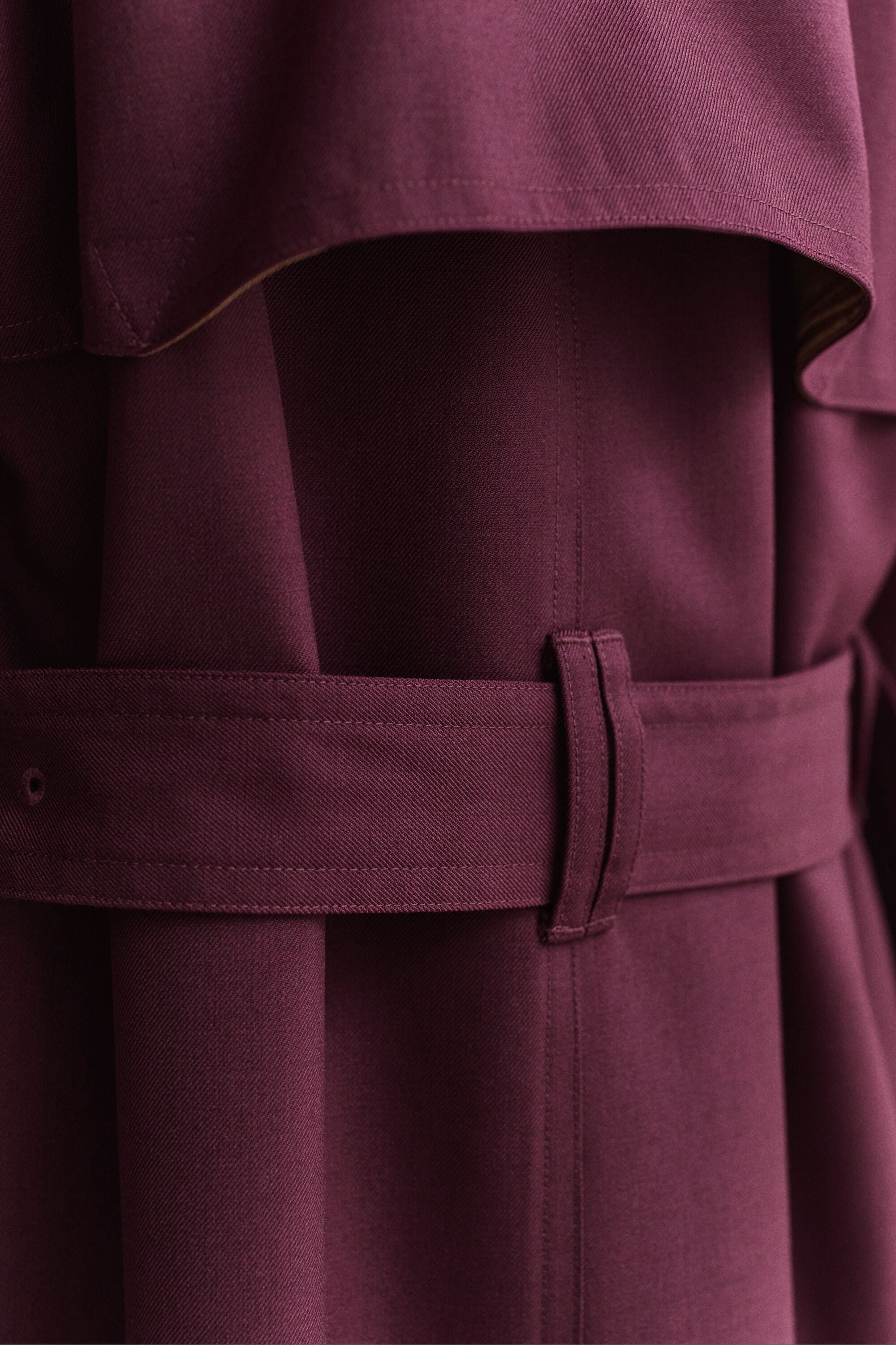 Wool Blend Trench Coat