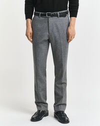 Slim Fit Flannel Herringbone Suit Pants