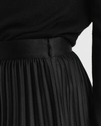 Pleated Sateen Skirt