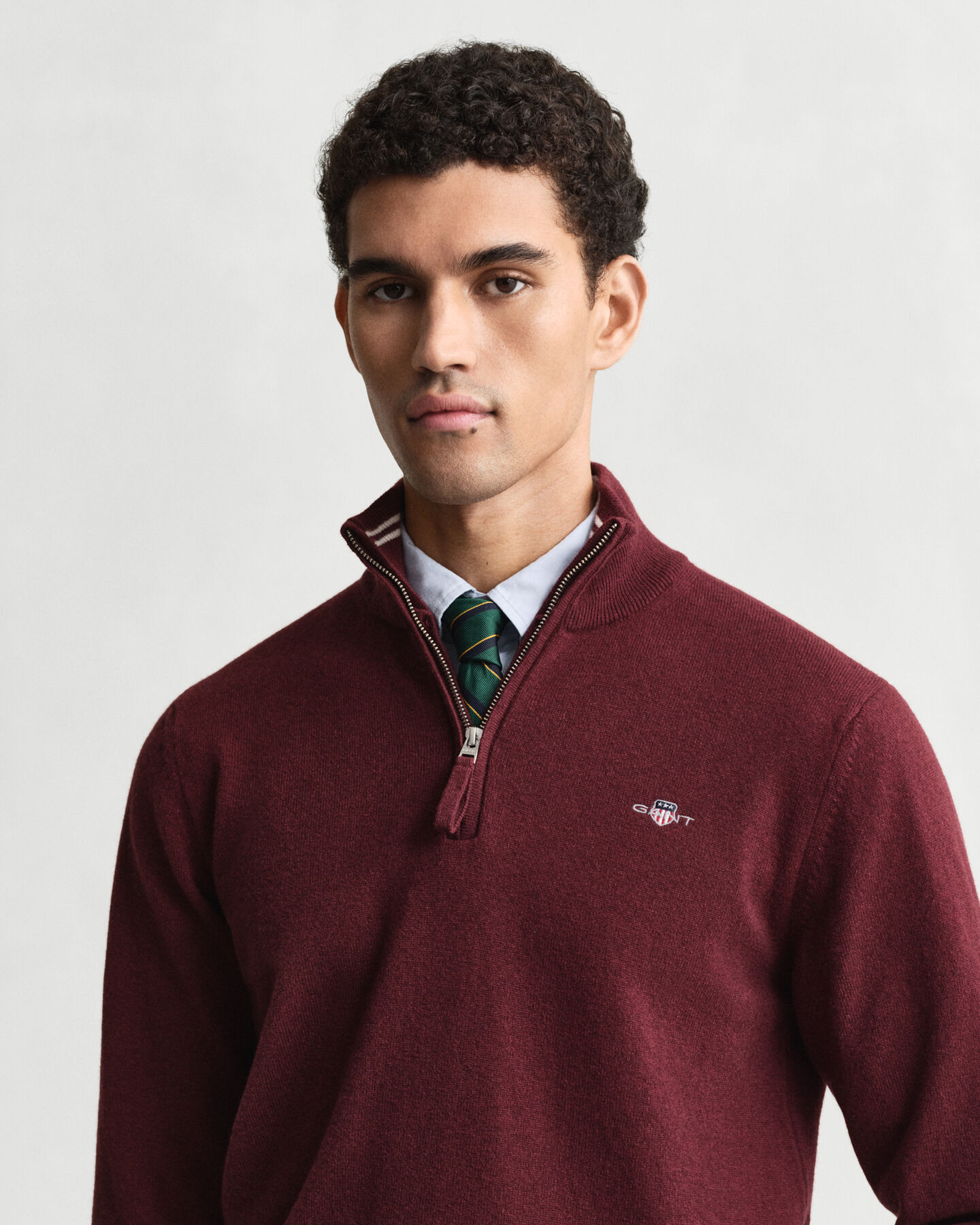 Superfine Lambswool Half-Zip Sweater