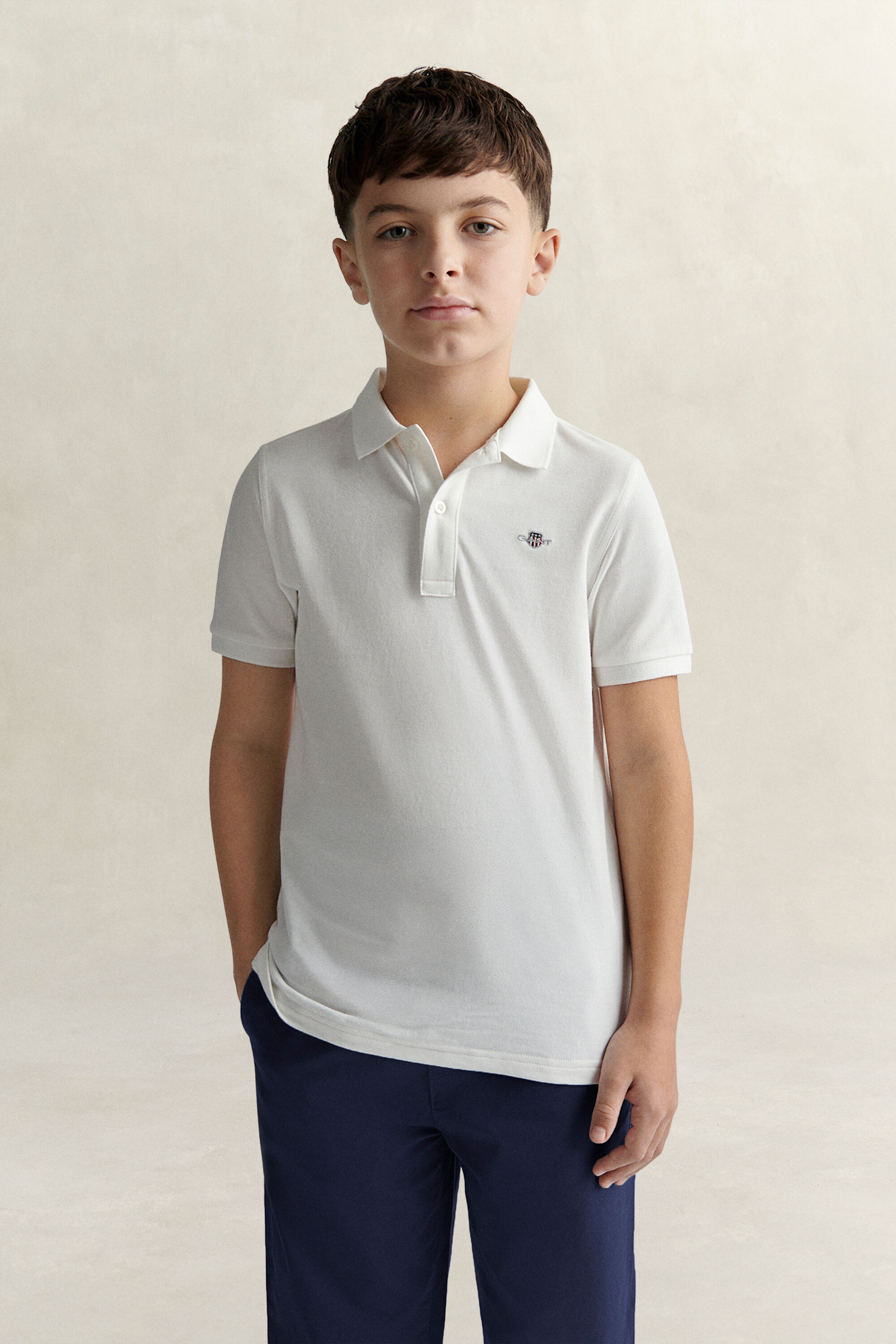 Teens Shield Piqué Polo Shirt