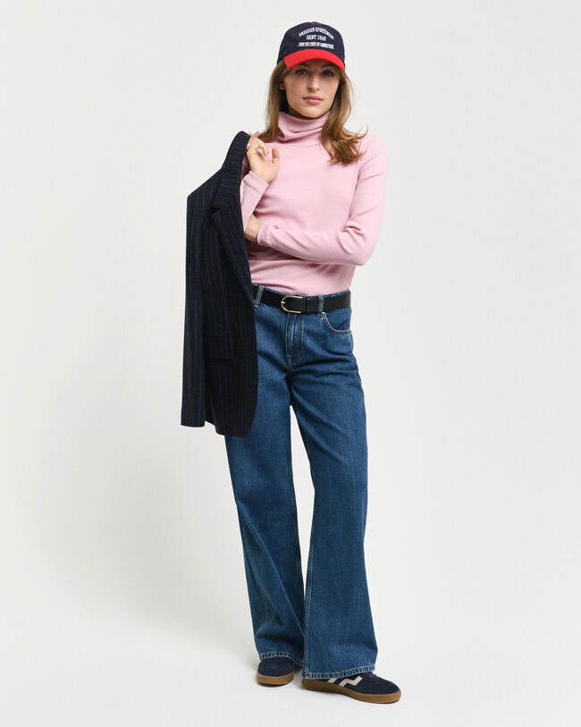 Ribbed Long Sleeve Turtleneck Top