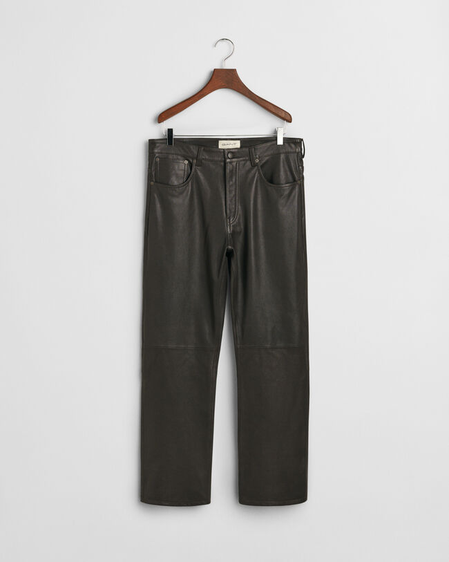 5-Pocket Leather Jeans