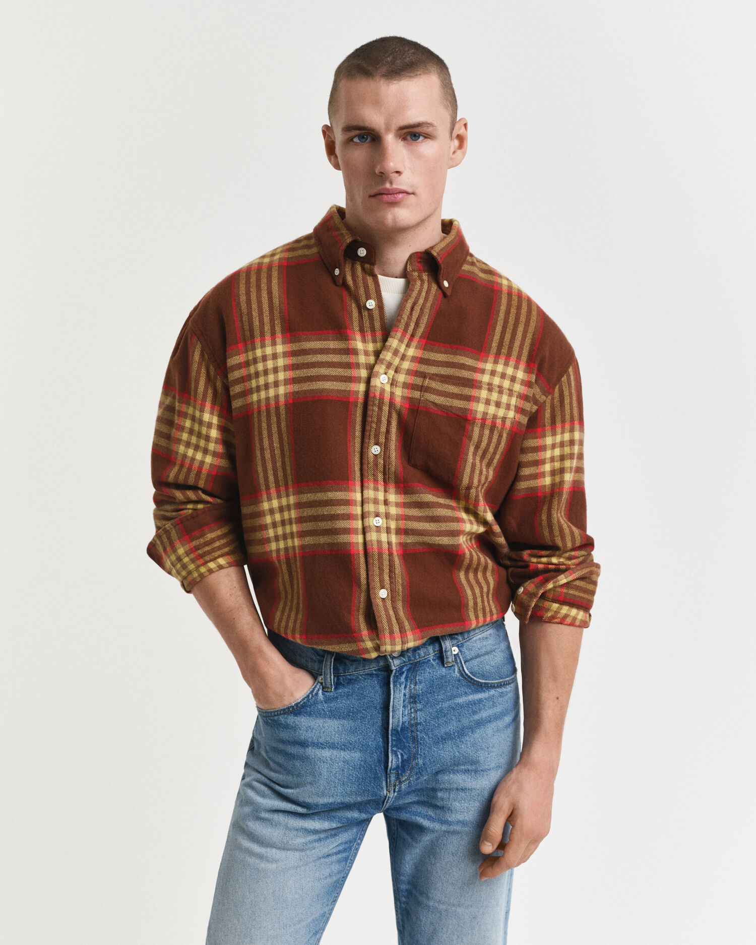 Oversized Flannel Twill Shirt