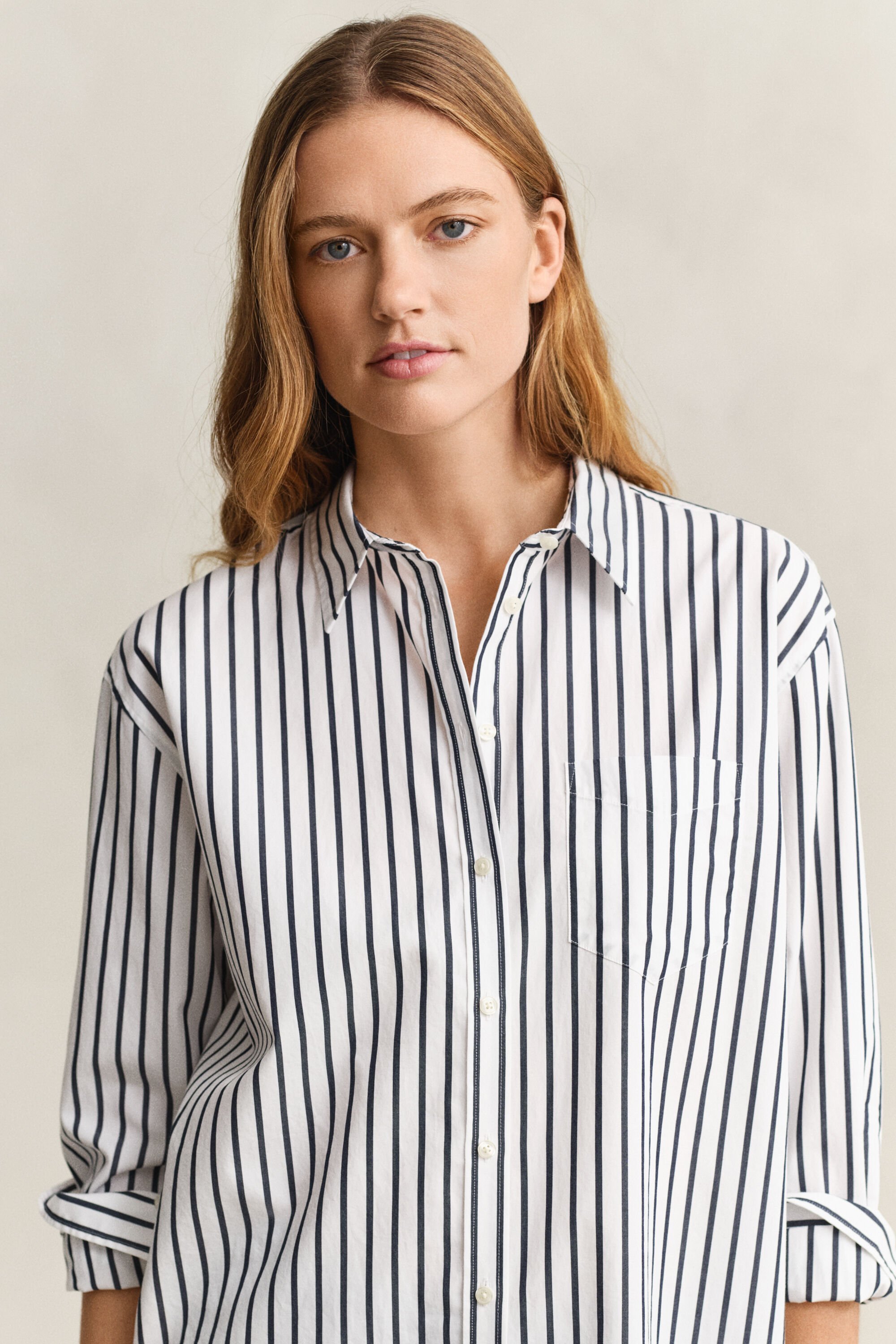 Relaxed Fit Classic Striped Poplin Shirt