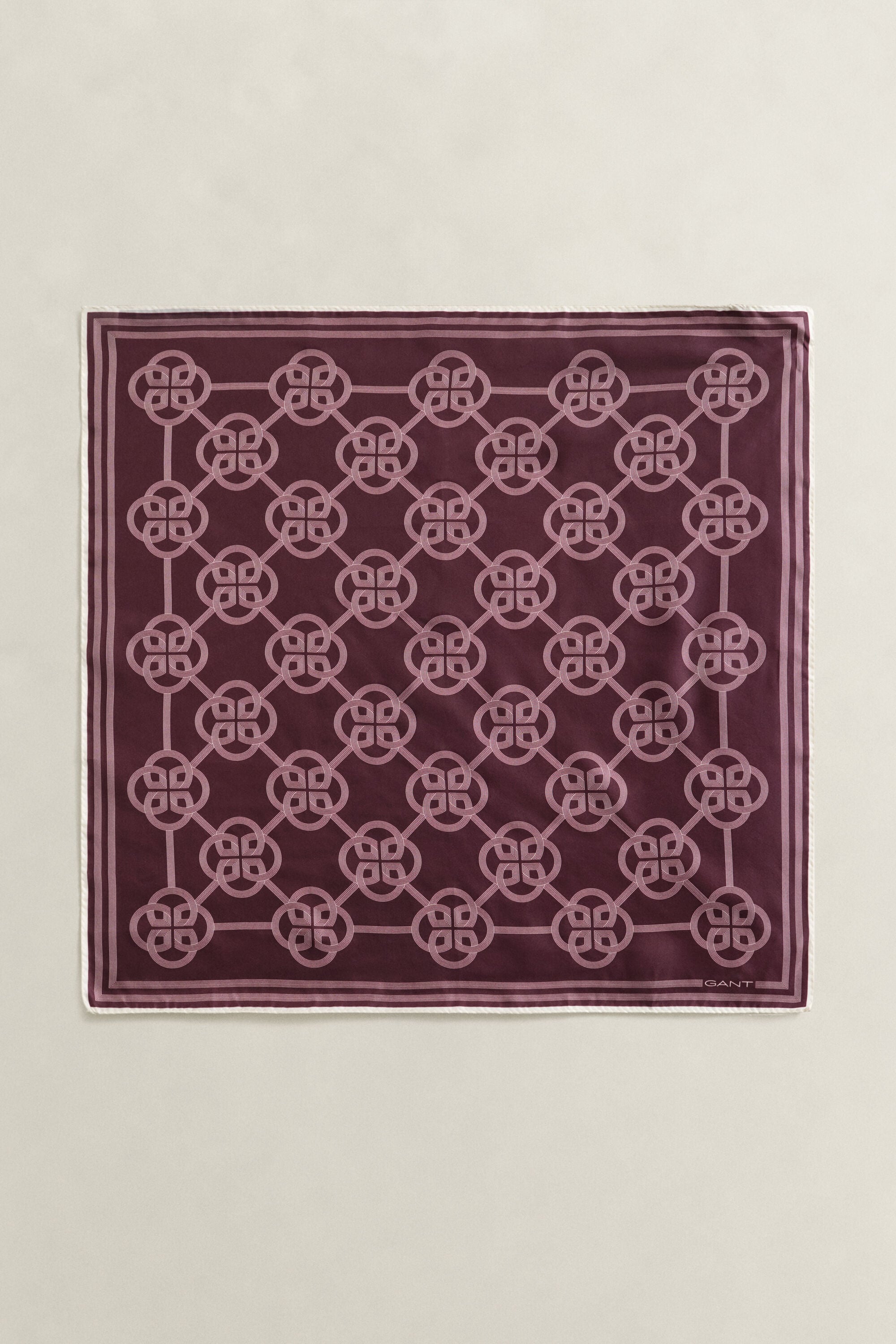 Monogram Print Silk Scarf