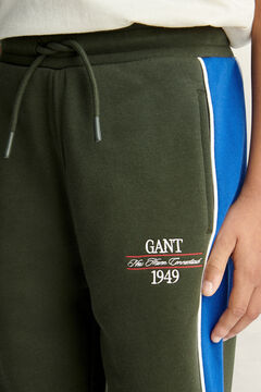 Teen Boys Color Block Sweatpants — DARK MOSS GREEN 4