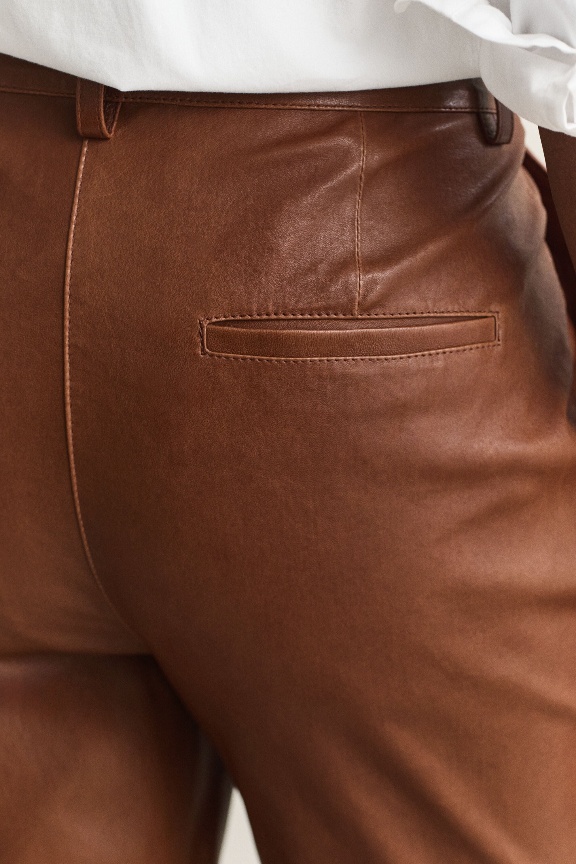 Flared Leather Pants