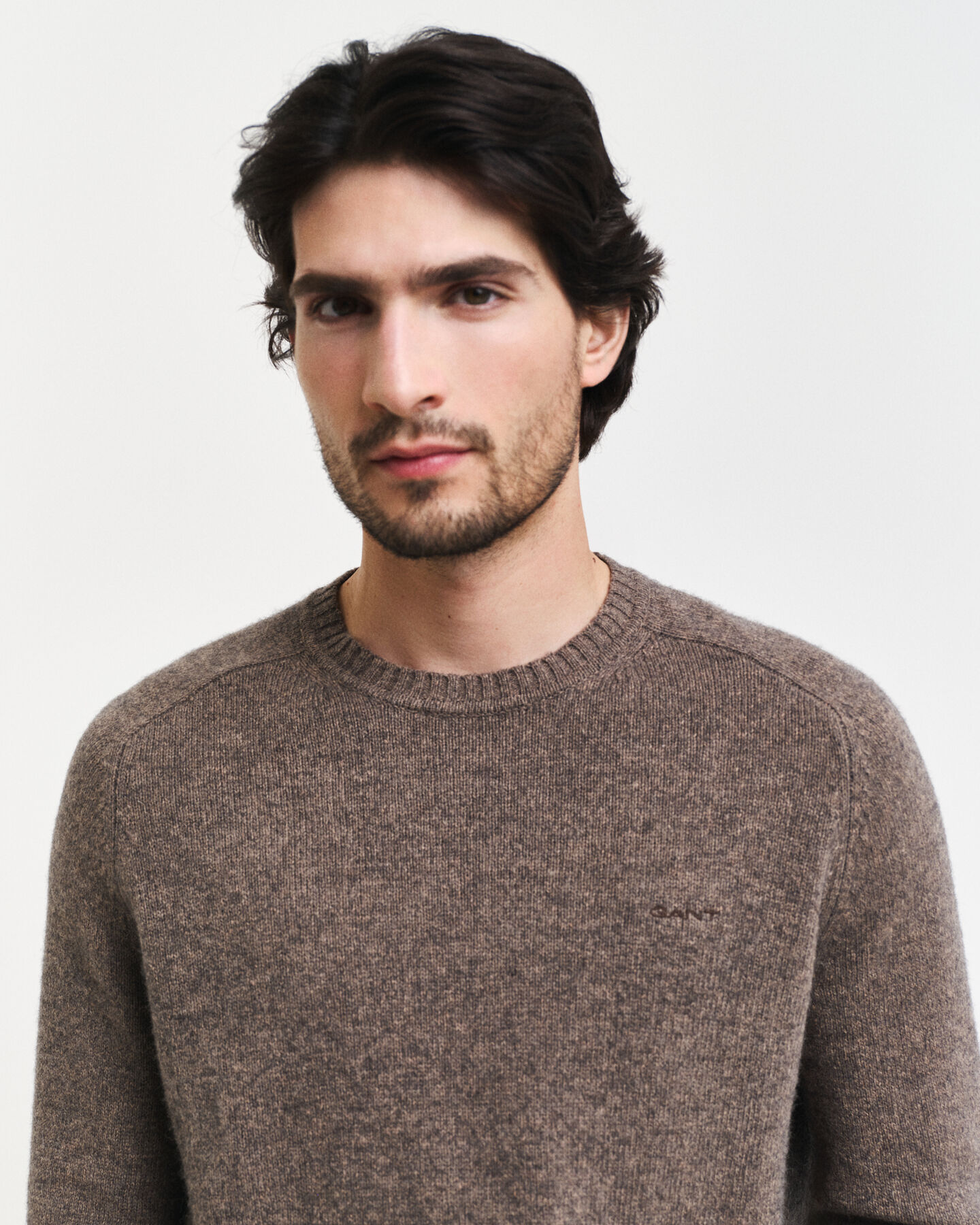 Wool Blend Crew Neck Sweater