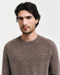 Wool Blend Crew Neck Sweater