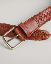 Leather Braided Waist Belt