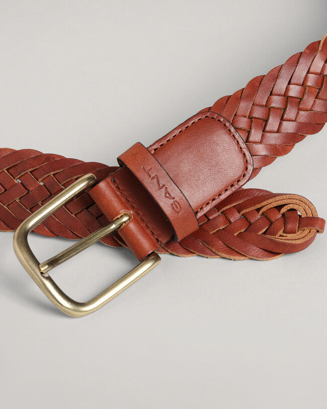 Leather Braided Waist Belt