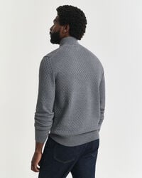 Micro Textured Half-Zip Sweater