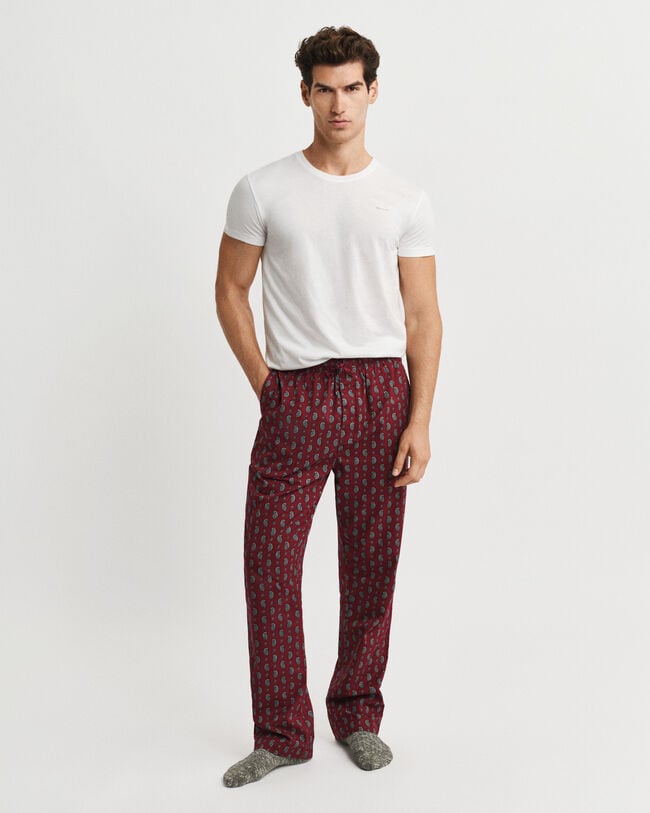Paisley Print Flannel Pajama Pants
