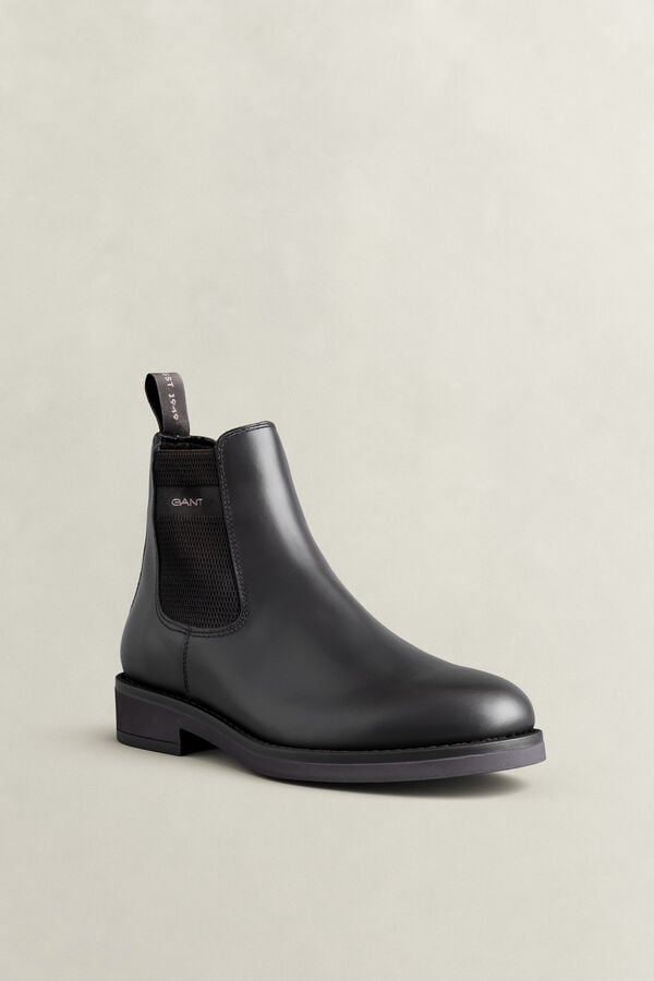 Prepdale Leather Chelsea Boots — BLACK