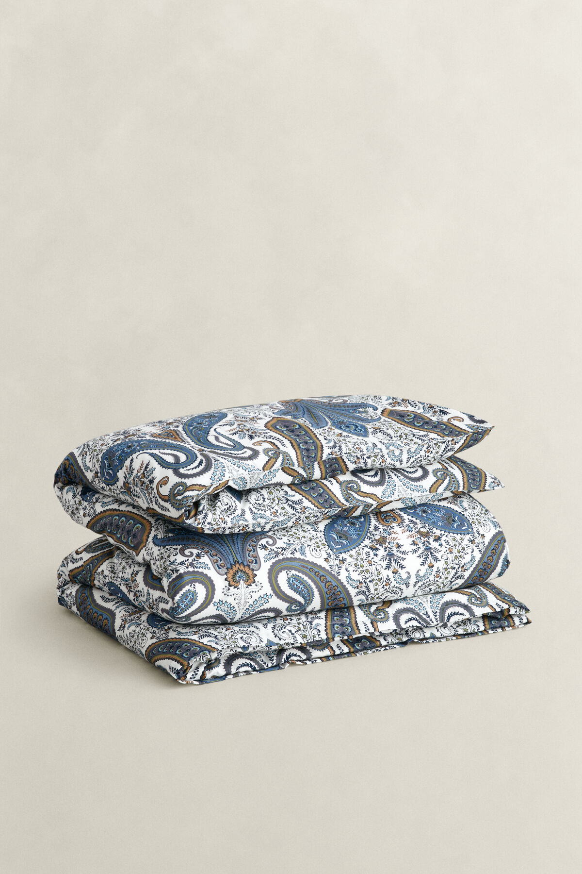 Key West Paisley Double Duvet — SATEEN BLUE