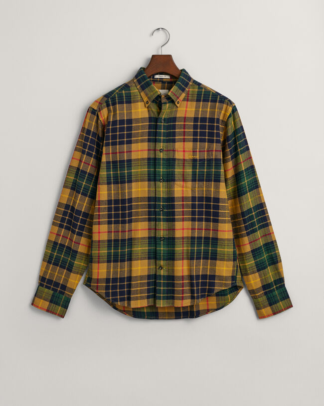 Regular Fit Plaid Flannel Checked Shirt