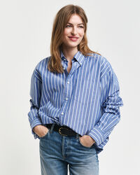 Relaxed Fit Striped Heritage Poplin Shirt