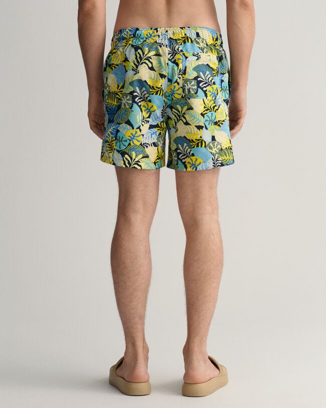Classic Fit Tropical Print Swim Shorts