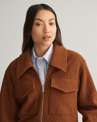 Boucl&eacute; Zip Jacket