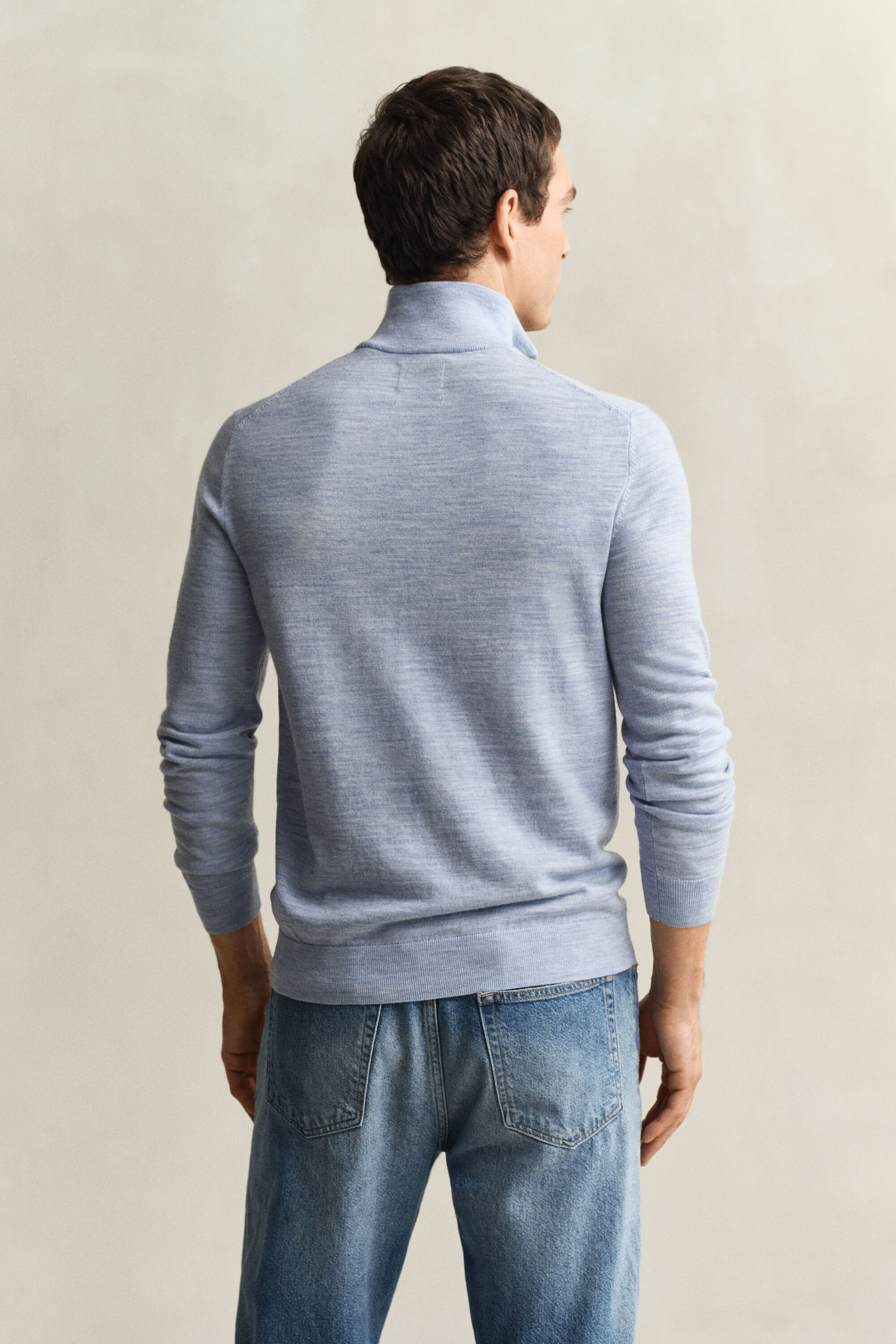 Extra Fine Merino Wool Half-Zip Sweater