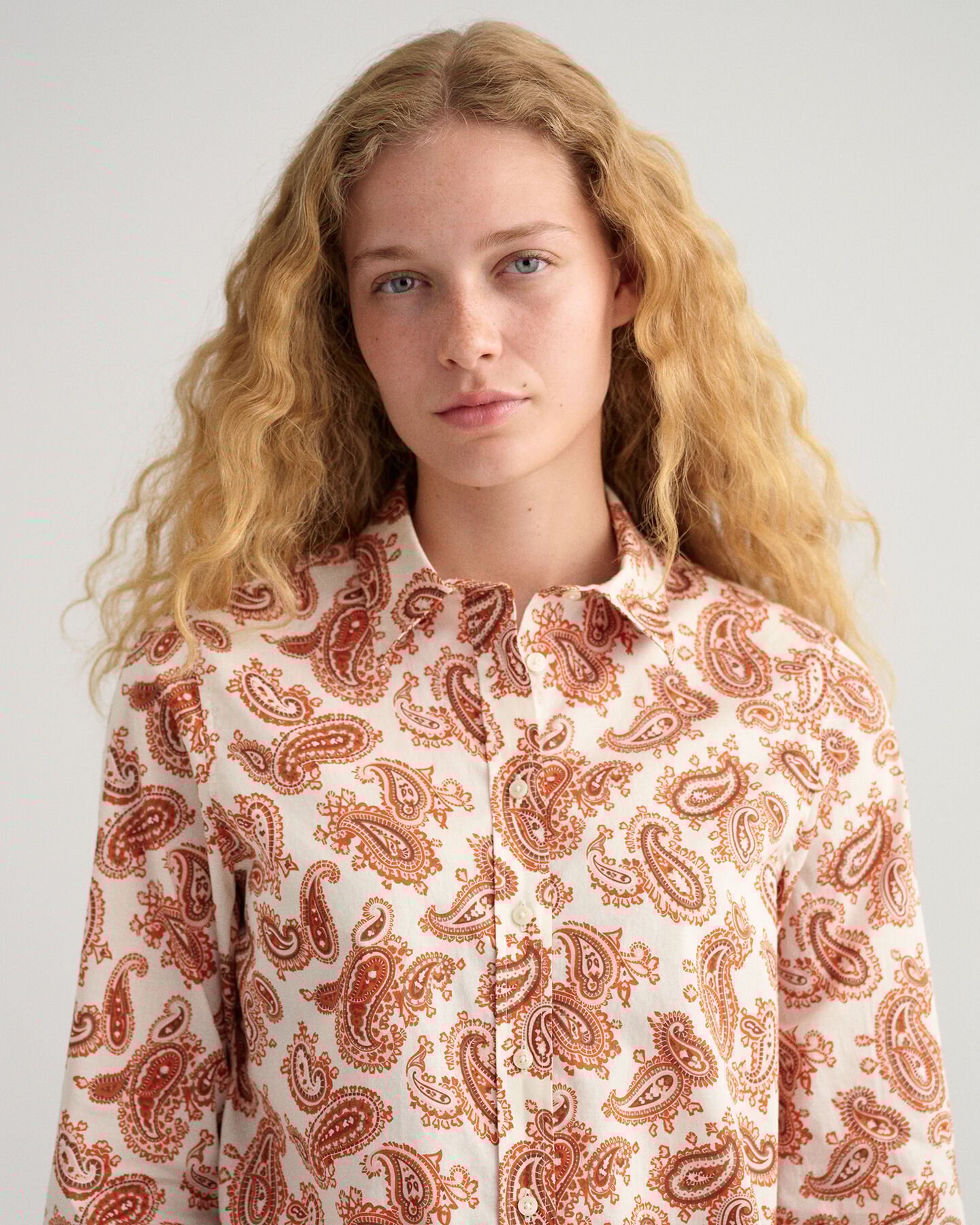 Regular Fit Paisley Cotton Voile Shirt