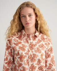 Regular Fit Paisley Cotton Voile Shirt
