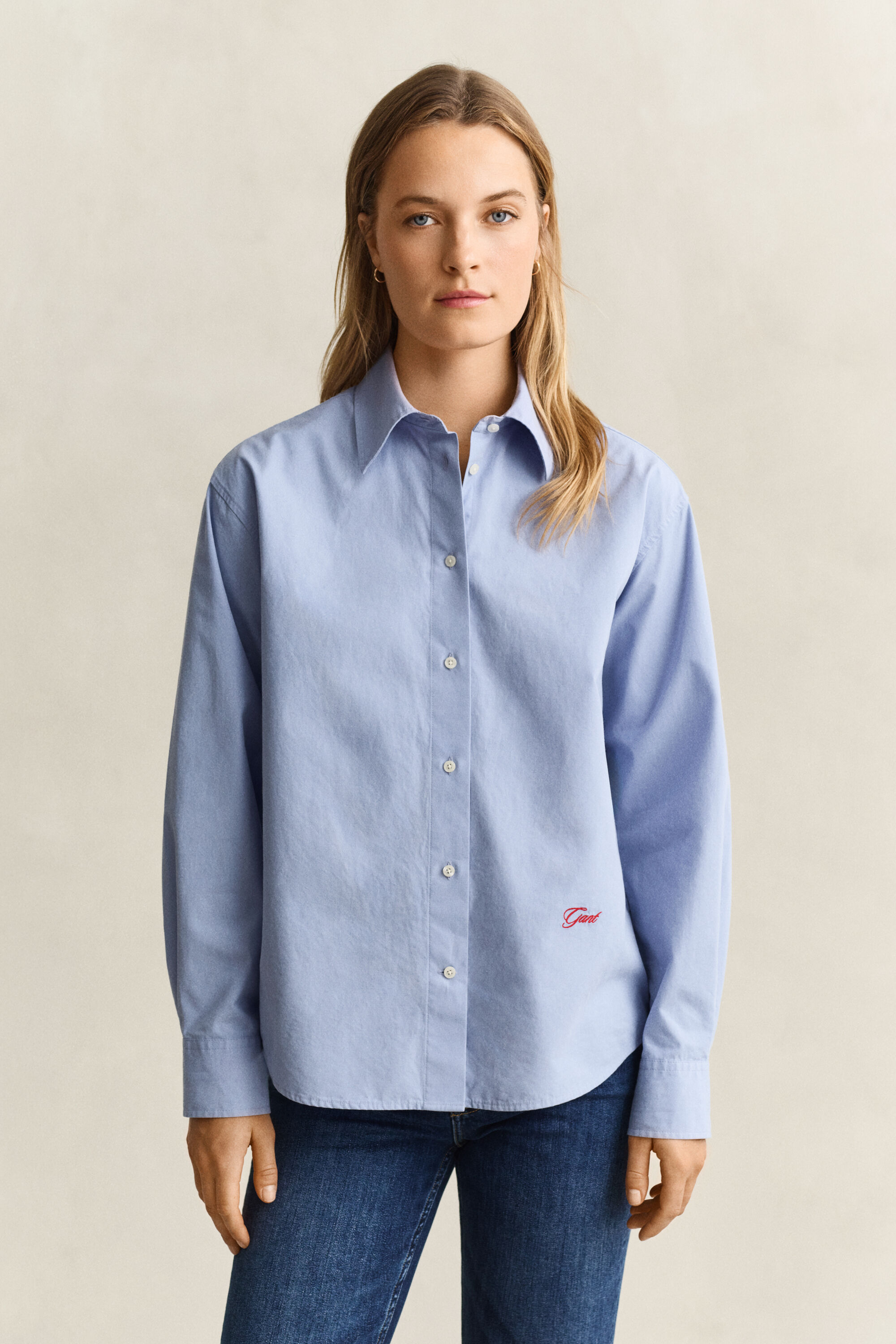 Relaxed Poplin Shirt — MISTY LAVENDER
