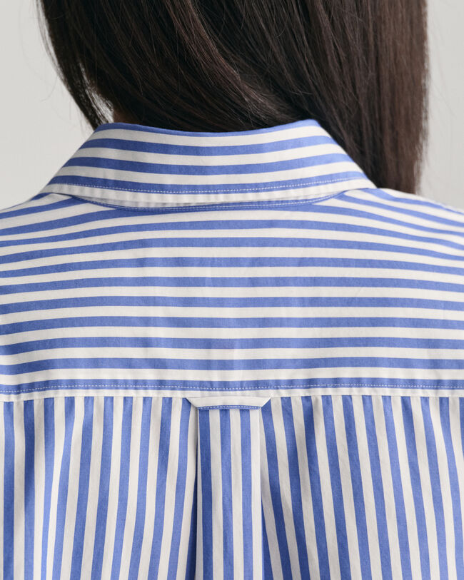 Relaxed Fit Cropped Striped Shirt