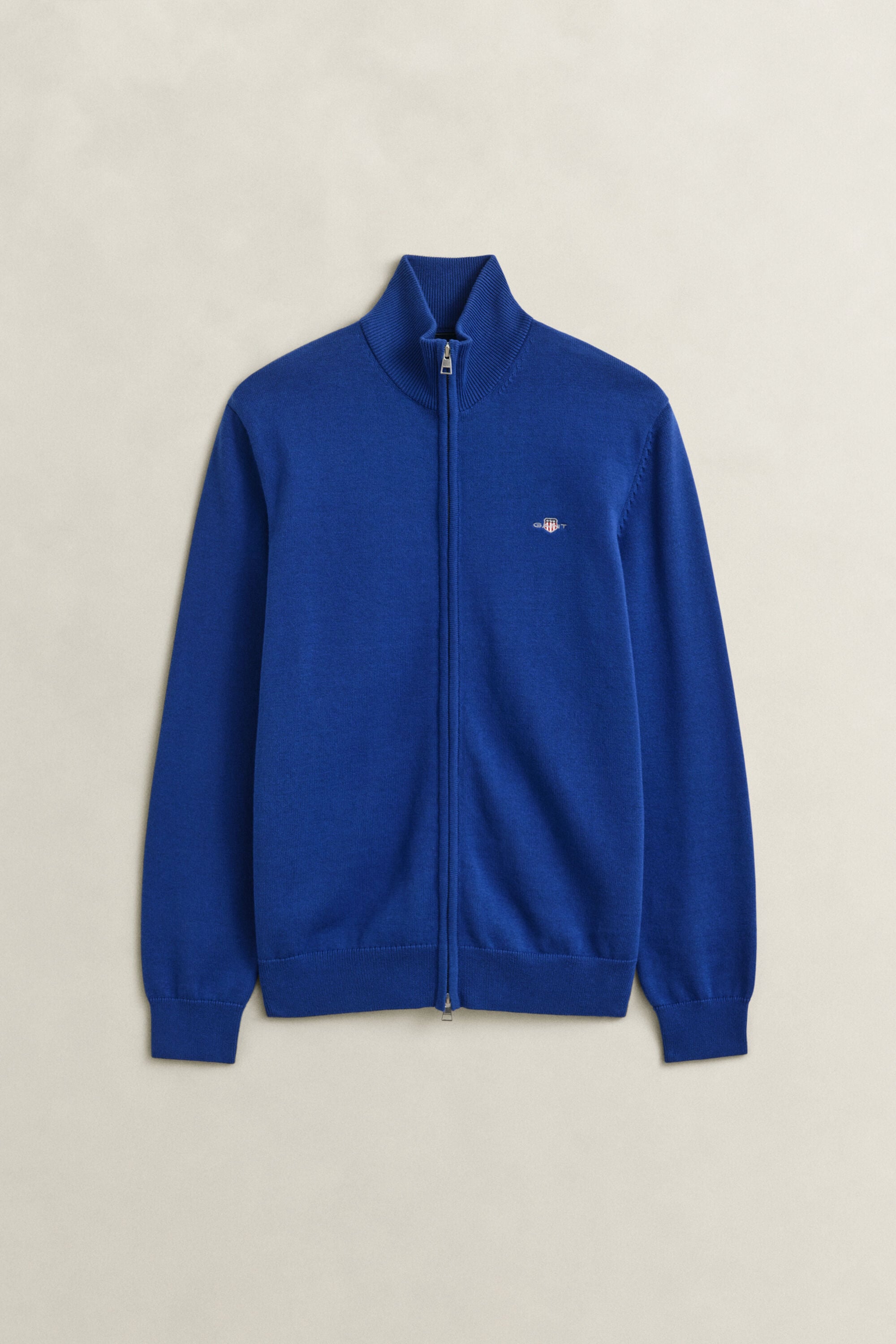Casual Cotton Zip Cardigan