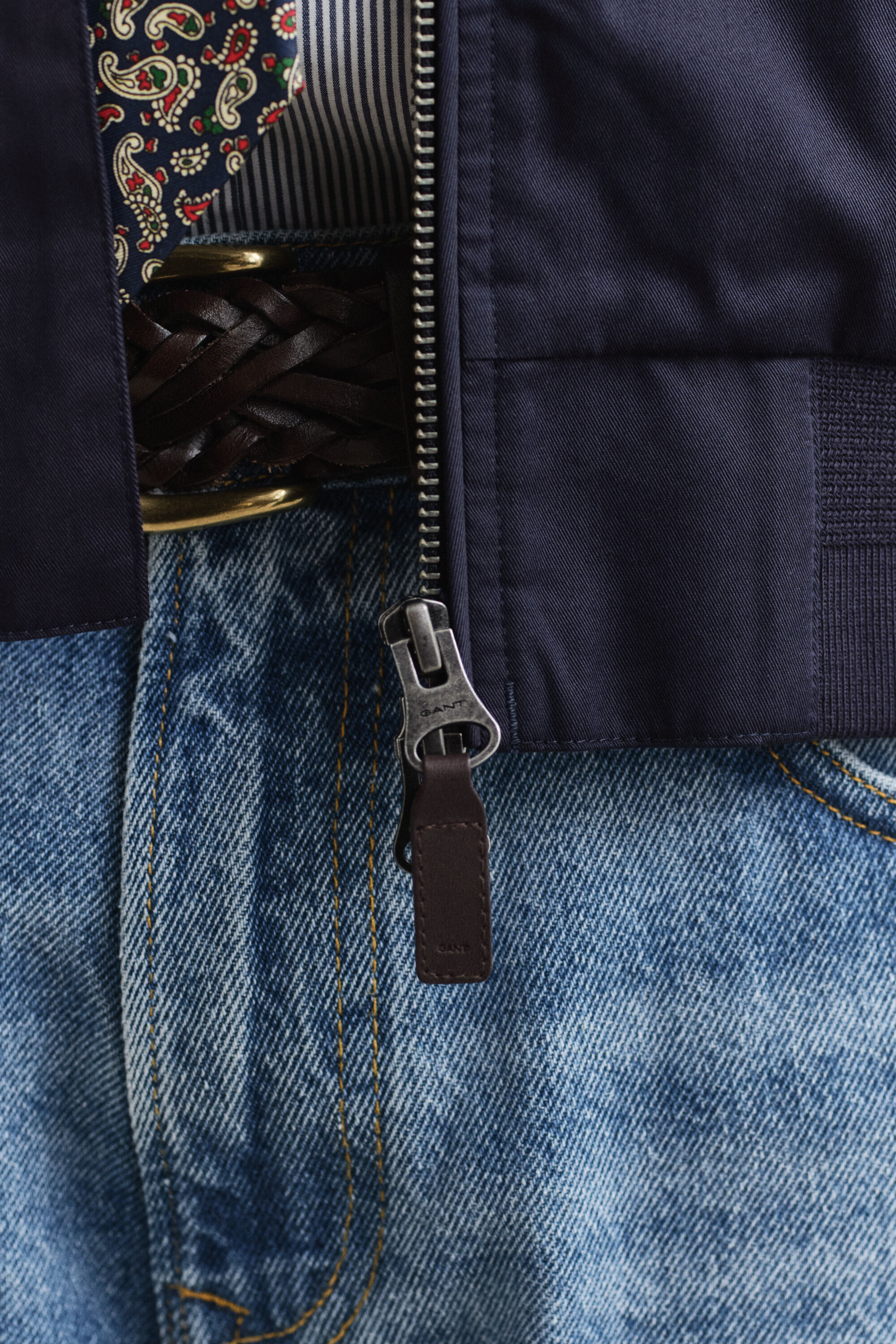 Cotton Blend Harrington Jacket