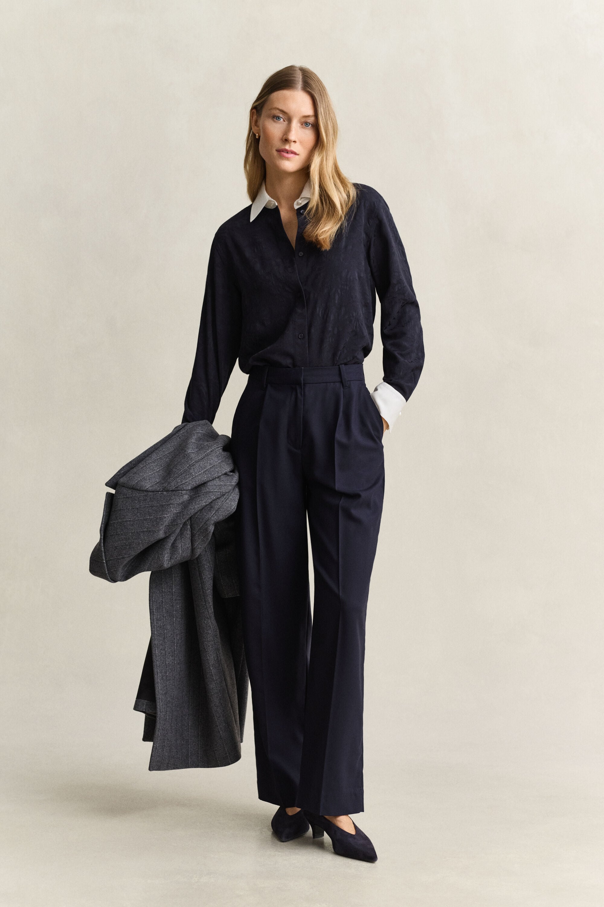 Jacquard Shirt — EVENING BLUE