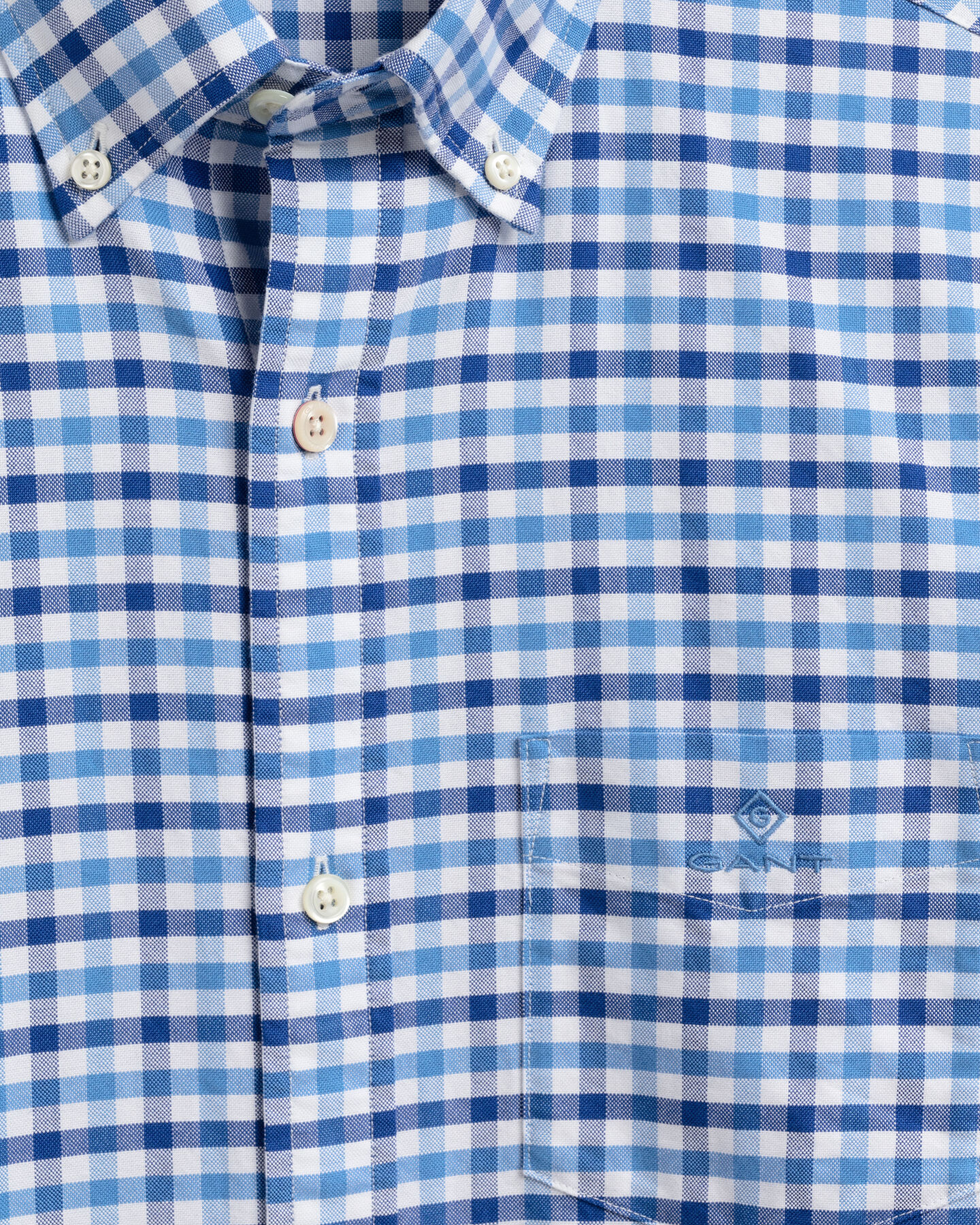 Regular Fit 2-Color Gingham Oxford Shirt