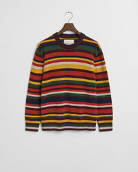 Multicolored Striped Crew Neck Sweater