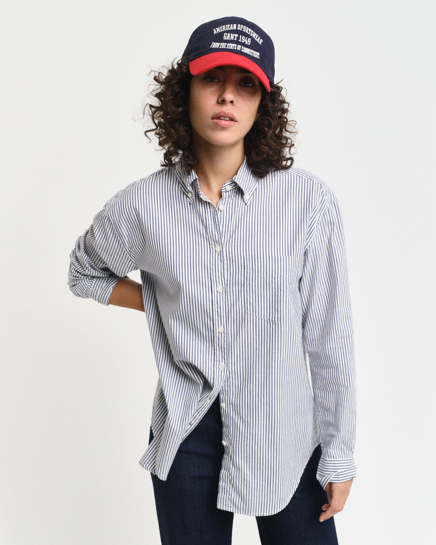 Relaxed Fit Striped Luxury Oxford Shirt