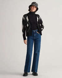 Argyle V-Neck Cardigan